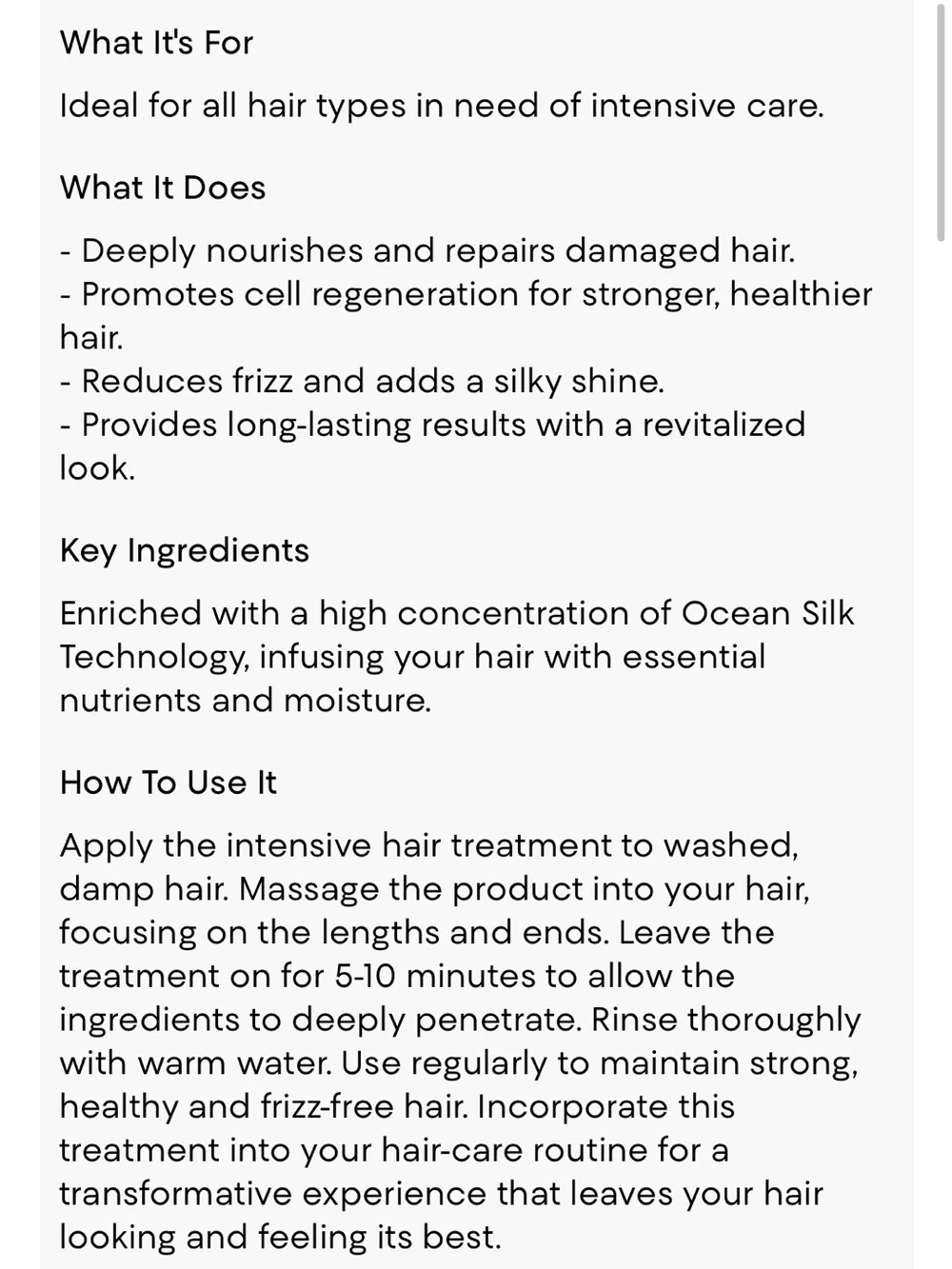 Sachajuan Hair Repair Treatment Mask NWT